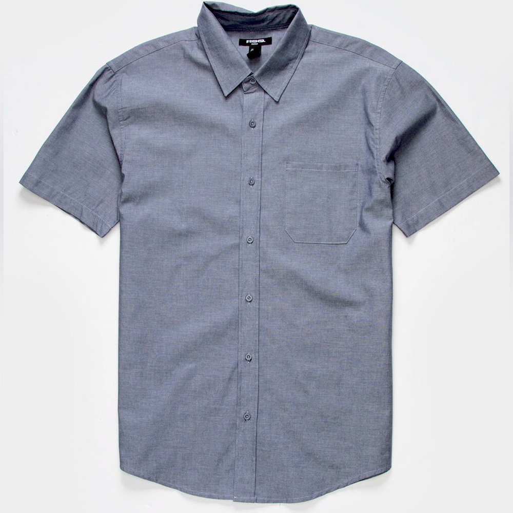 RSQ Mens Solid Chambray Button Up
Shirt size XL